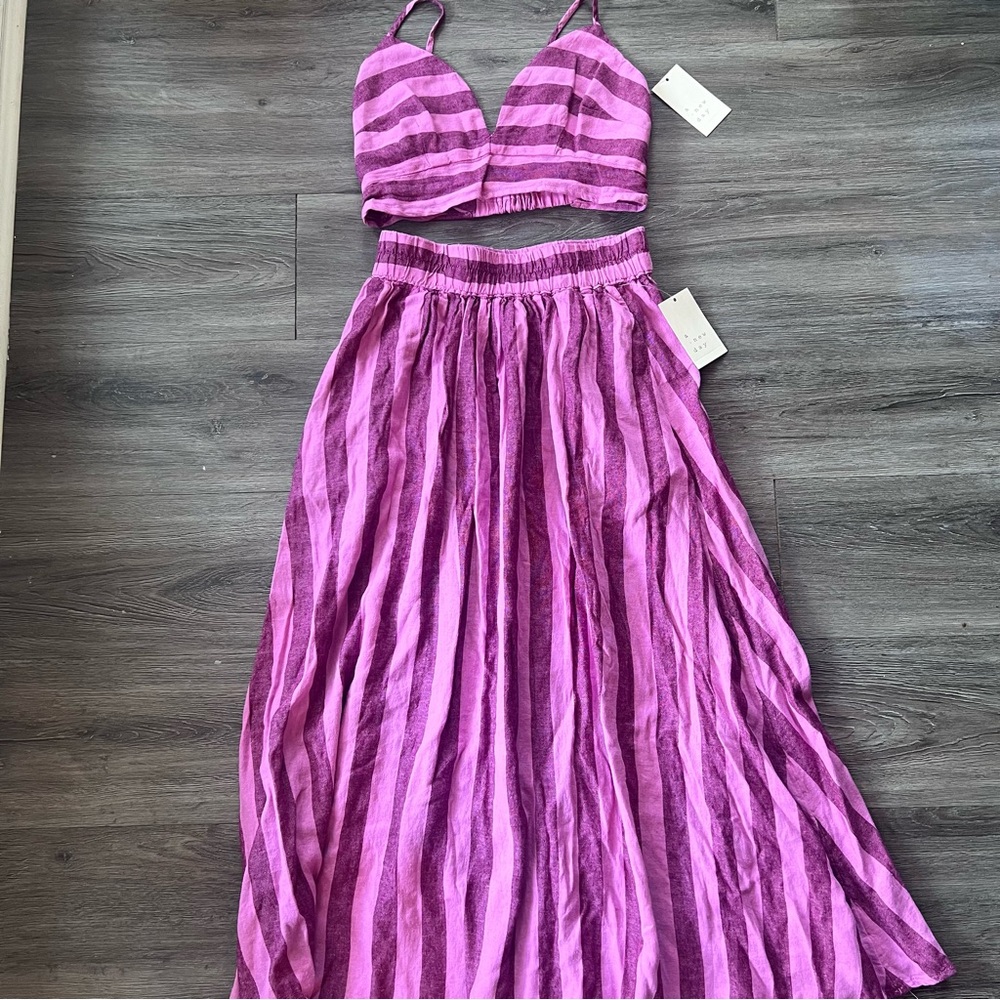 Target a new day Pink and Purple Striped Two-Piece Set